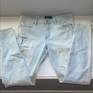 Abercrombie & Fitch Light Blue Distressed Skinny Jeans
